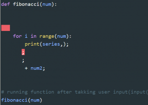 fibonacci series on python