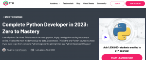 Zero to Mastery: Python Course